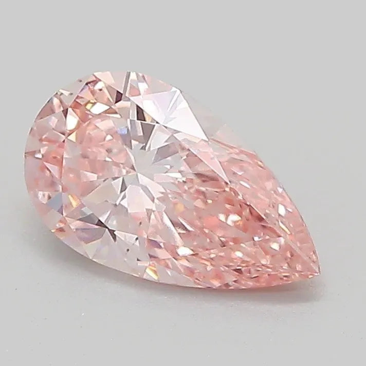 1.00ct Pear Lab Grown Diamond (Colour Fancy Vivid Pink, Clarity VS2, IGI Certified)