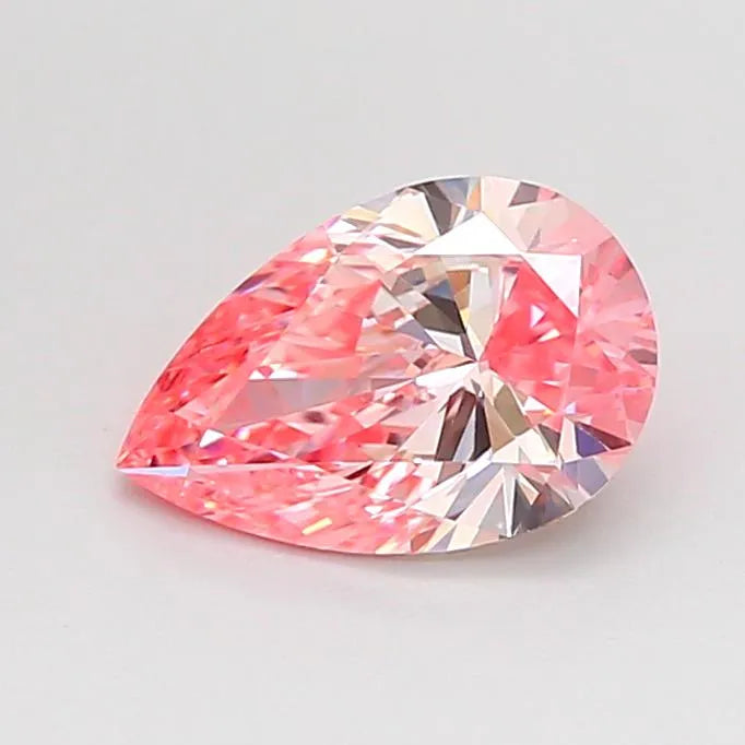 1.01ct Pear Lab Grown Diamond (Colour Fancy Vivid Pink, Clarity VS1, IGI Certified)