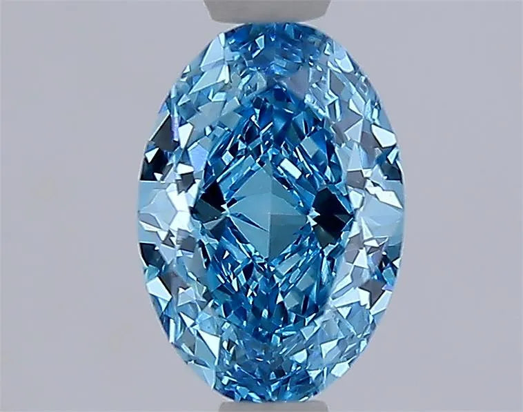 1.04ct Oval Lab Grown Diamond (Colour Fancy Vivid Blue, Clarity VVS2, IGI Certified)