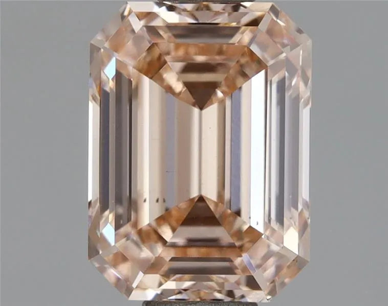 2.00ct Emerald Lab Grown Diamond (Colour Fancy Brownish Pink, Clarity VS2, IGI Certified)