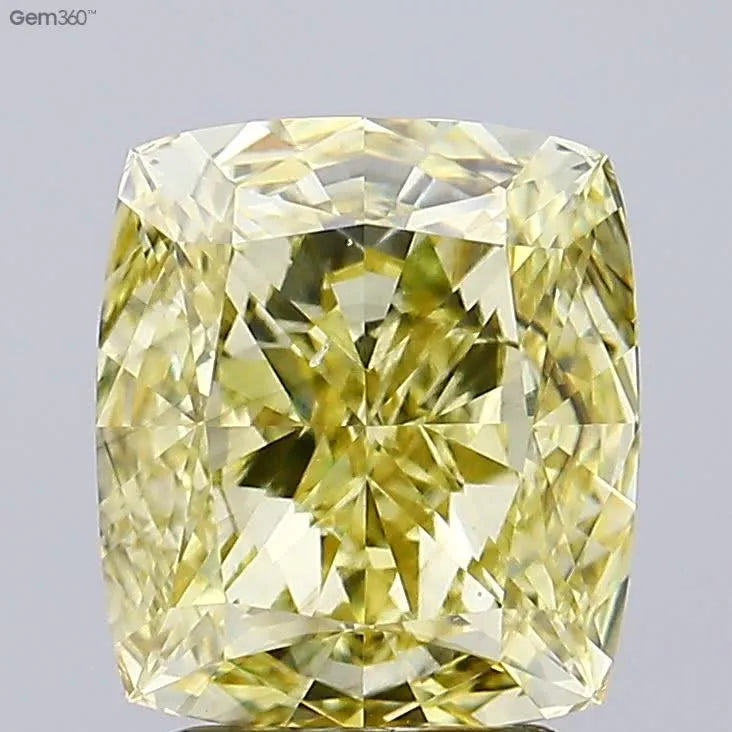 2.81ct Cushion modified Lab Grown Diamond (Colour Fancy Intense Yellow, Clarity VS2, IGI Certified)