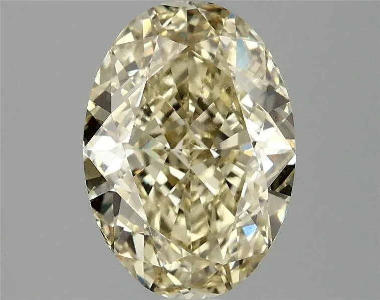 3.10ct Oval Lab Grown Diamond (Colour Fancy Intense Yellow, Clarity VVS2, IGI Certified)