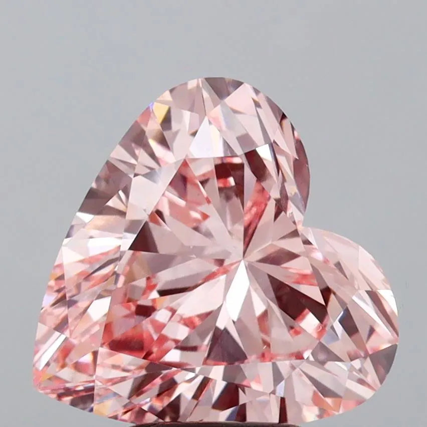 4.04ct Heart Lab Grown Diamond (Colour Fancy Intense Pink, Clarity VS1, IGI Certified)