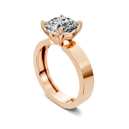AUREA ROUND BOLD SOLITAIRE RING