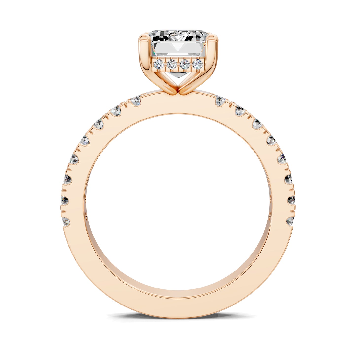 VALORA EMERALD PAVÉ HALO RING