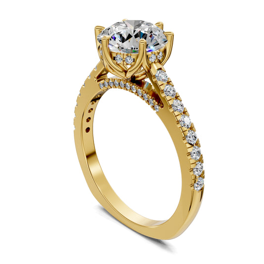 AUREA ROUND PAVÉ HALO RING