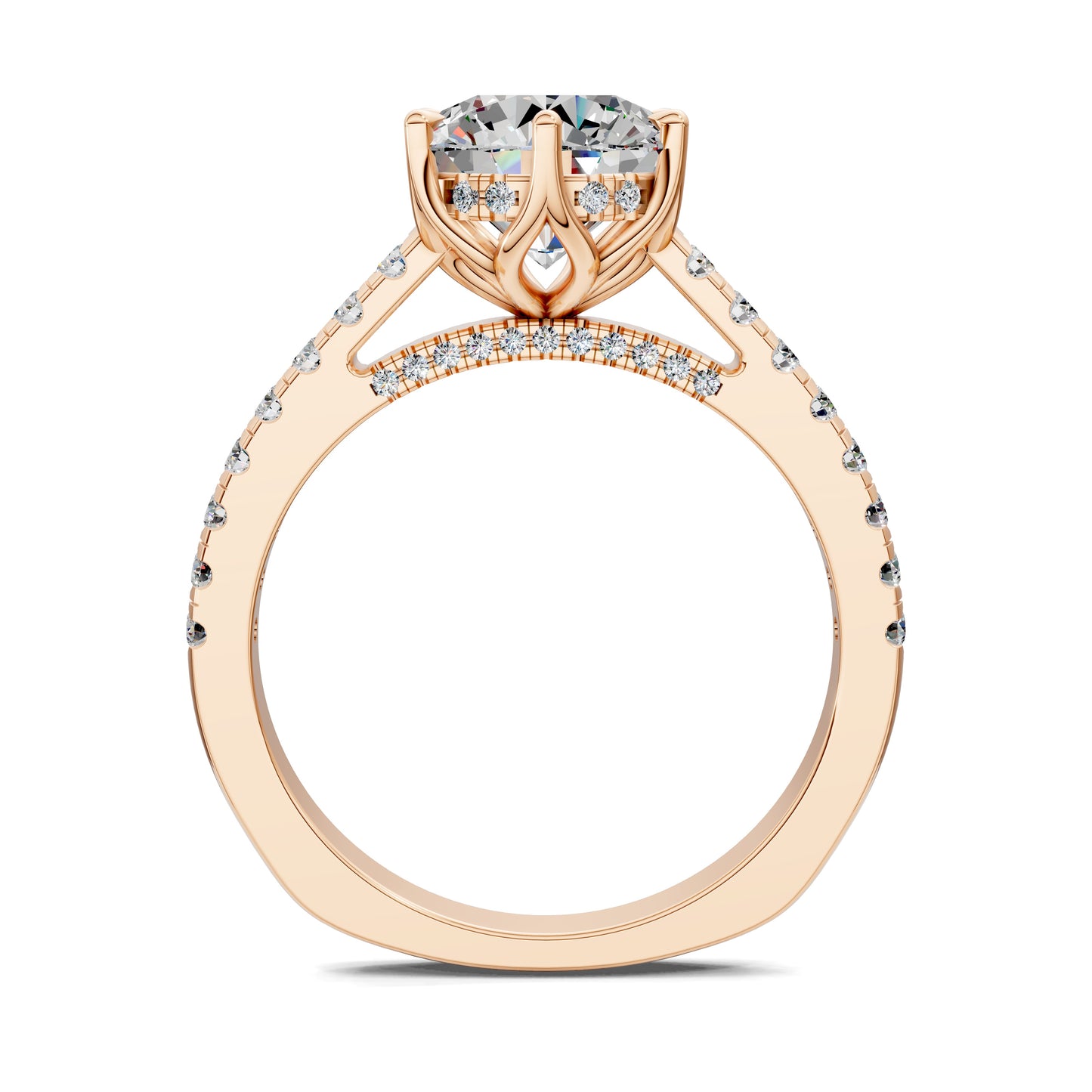 AUREA ROUND PAVÉ HALO RING