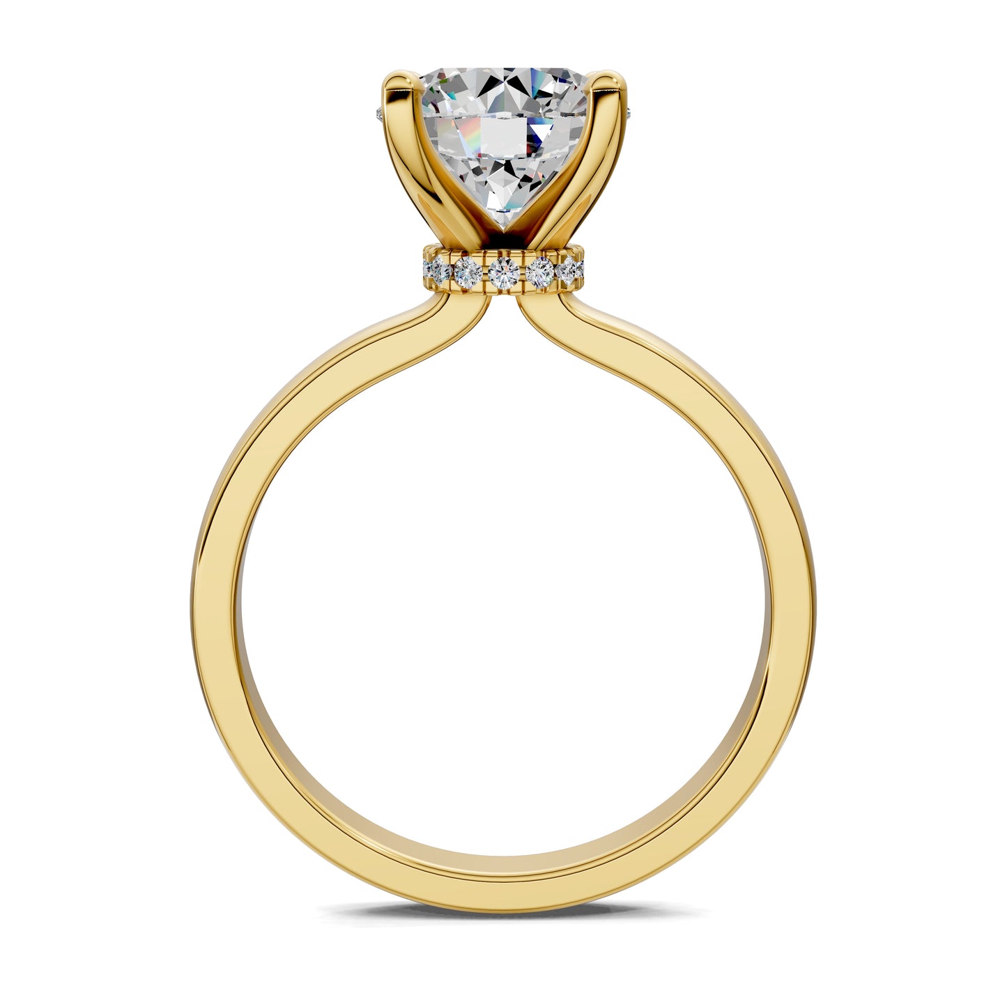 AUREA ROUND HIDDEN HALO RING