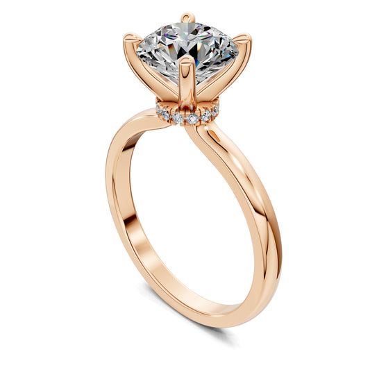 AUREA ROUND HIDDEN HALO RING