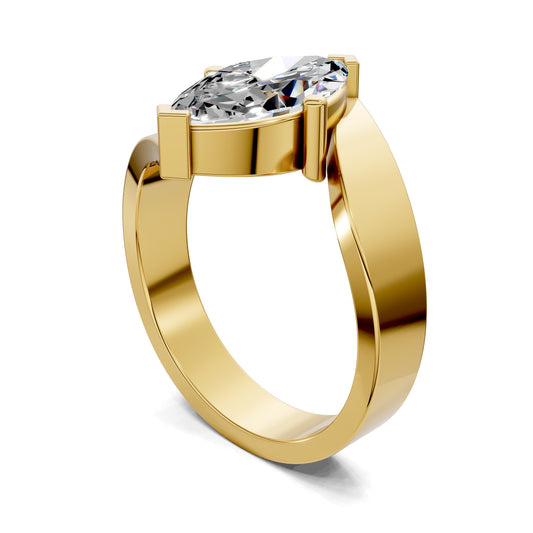 SOLARA MARQUISE BYPASS RING