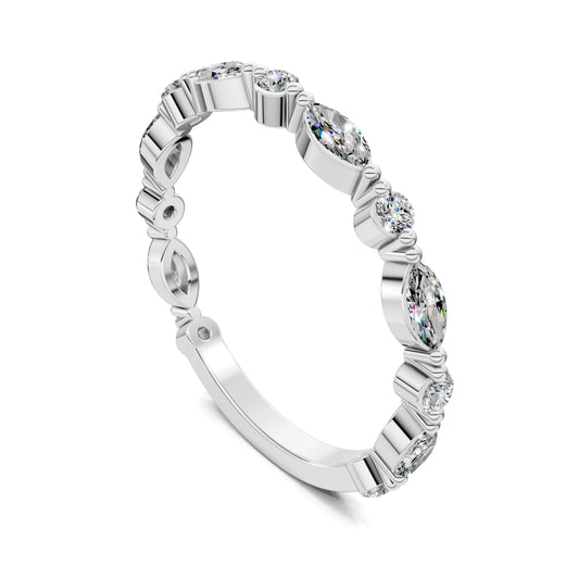 QUINN ROUND AND MARQUISE DIAMOND BAND