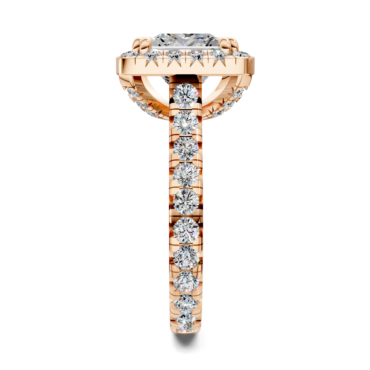 Elizabeth Double-Prong Halo Engagement Ring