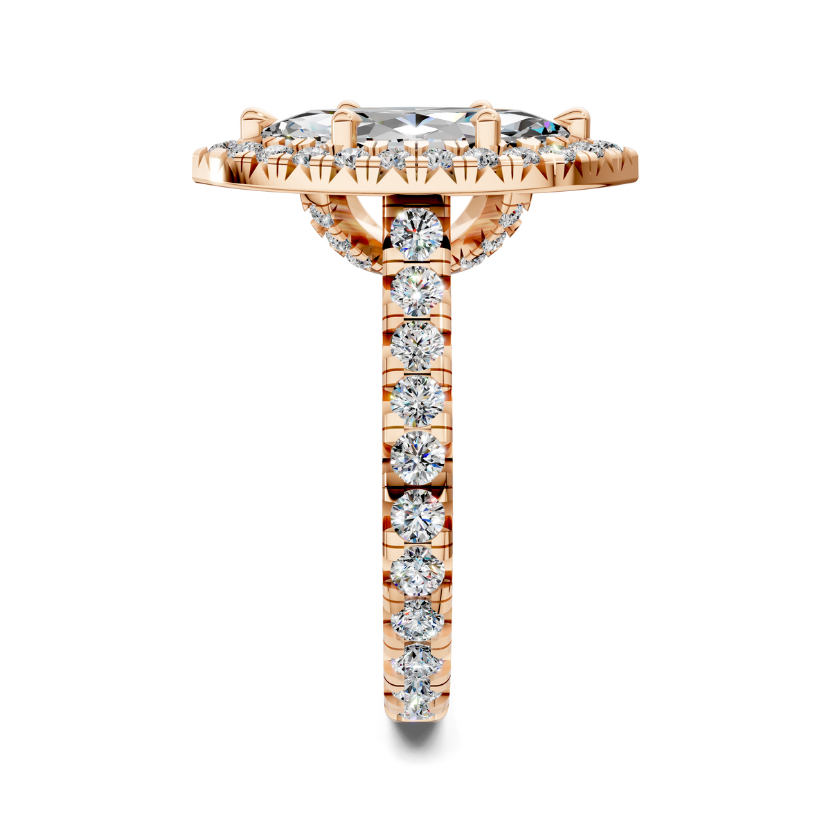 Elizabeth Double-Prong Halo Engagement Ring
