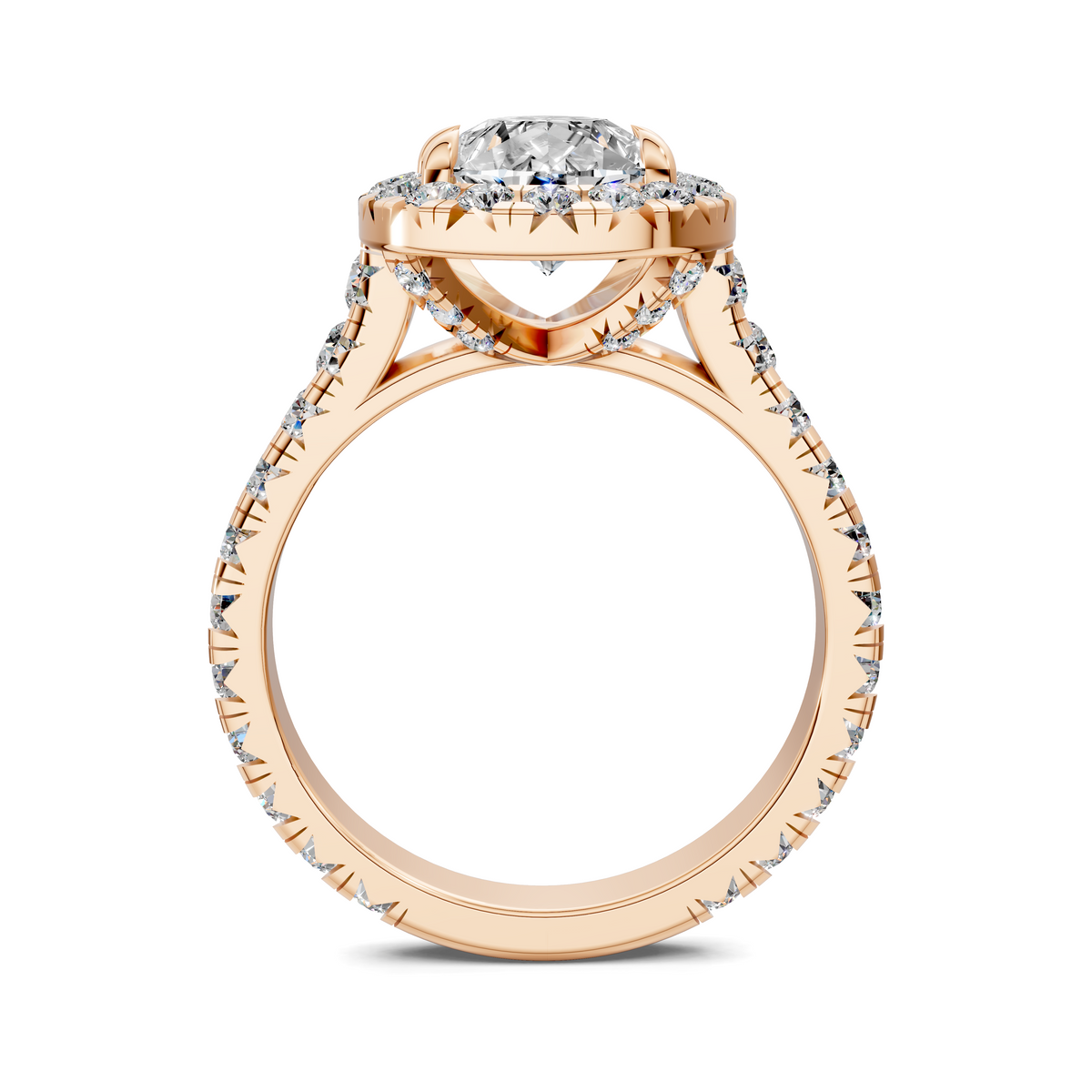 Elizabeth Double-Prong Halo Engagement Ring