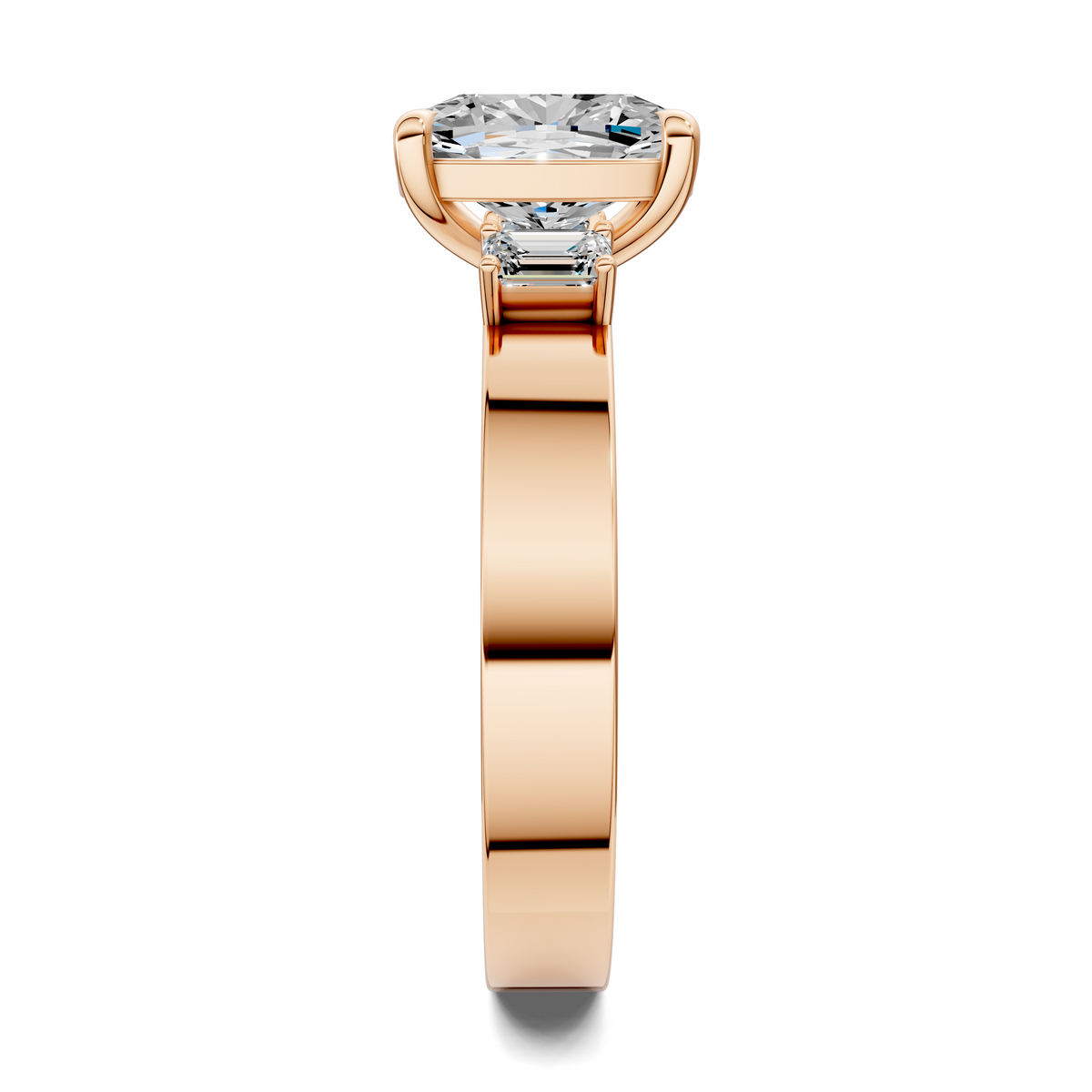 Iris Bold Three-Stone Engagement Ring