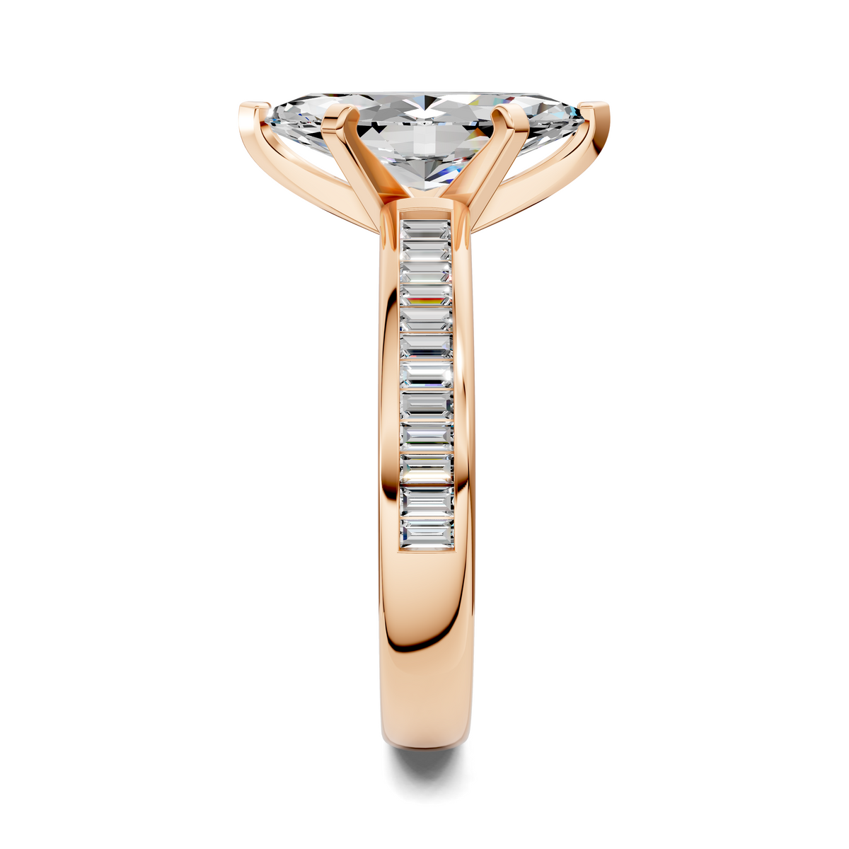 Bianca Baguette Channel Ring Setting