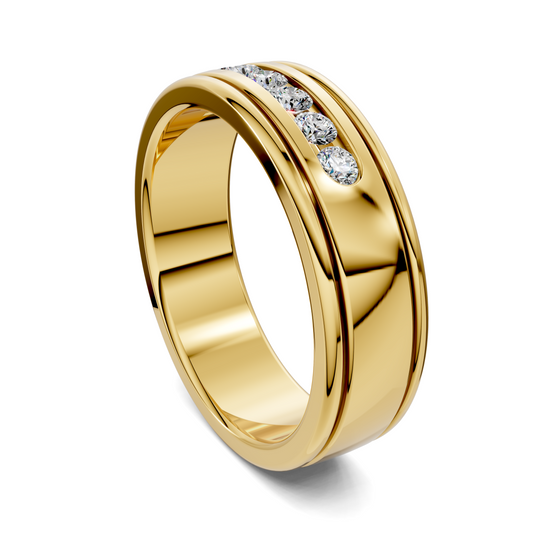 HUGO SATIN DIAMOND BAND