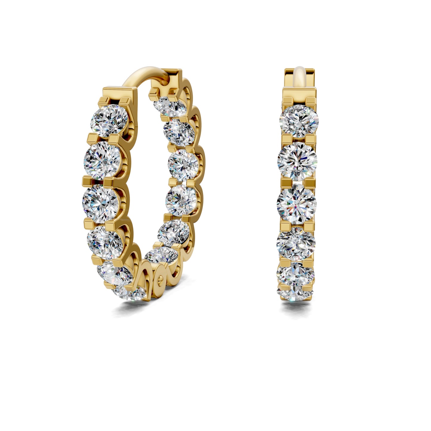 ROUND DIAMOND HOOPS