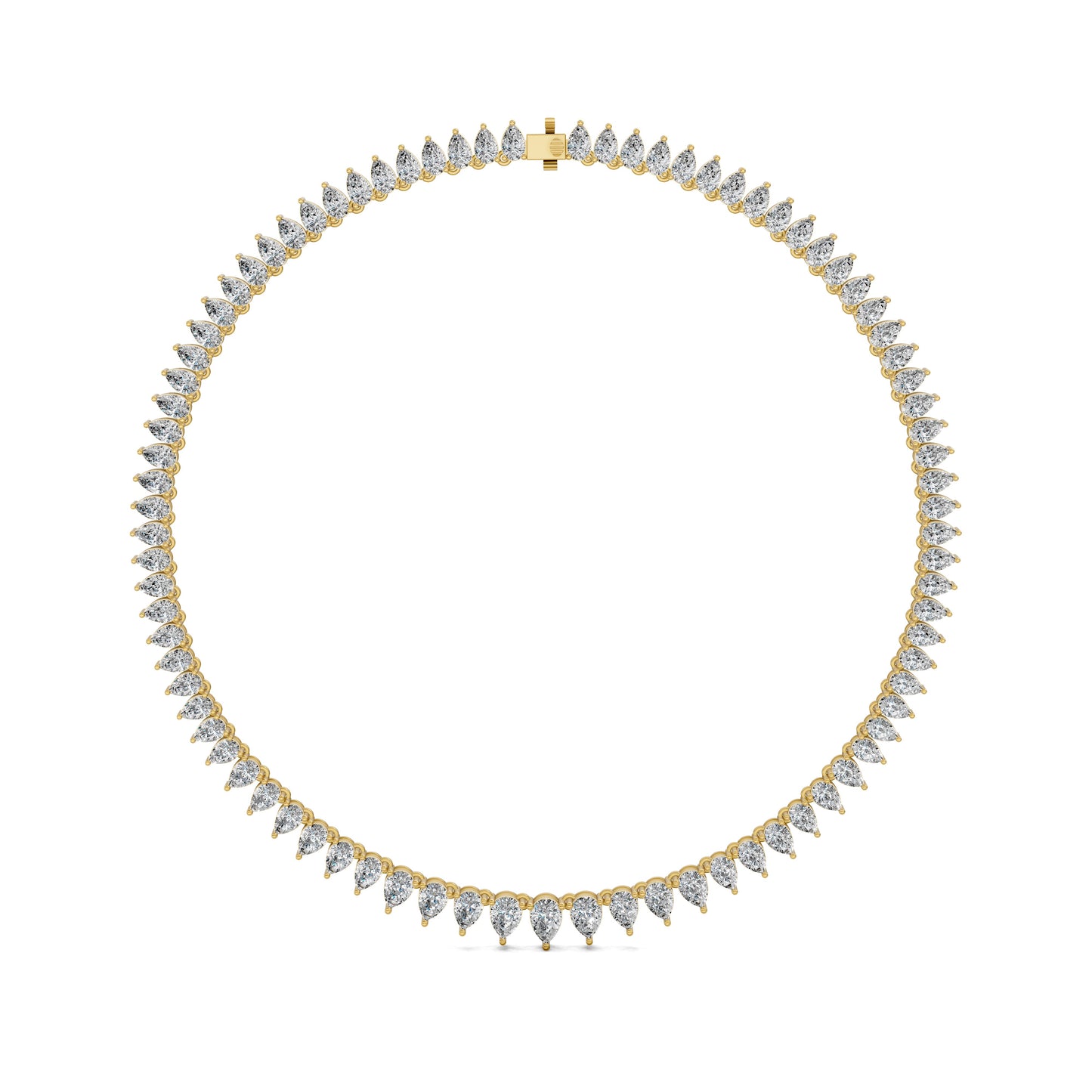 PEAR DIAMOND TENNIS NECKLACE