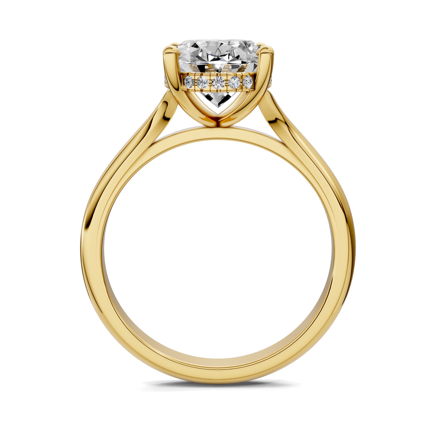 SERENA OVAL HIDDEN HALO RING