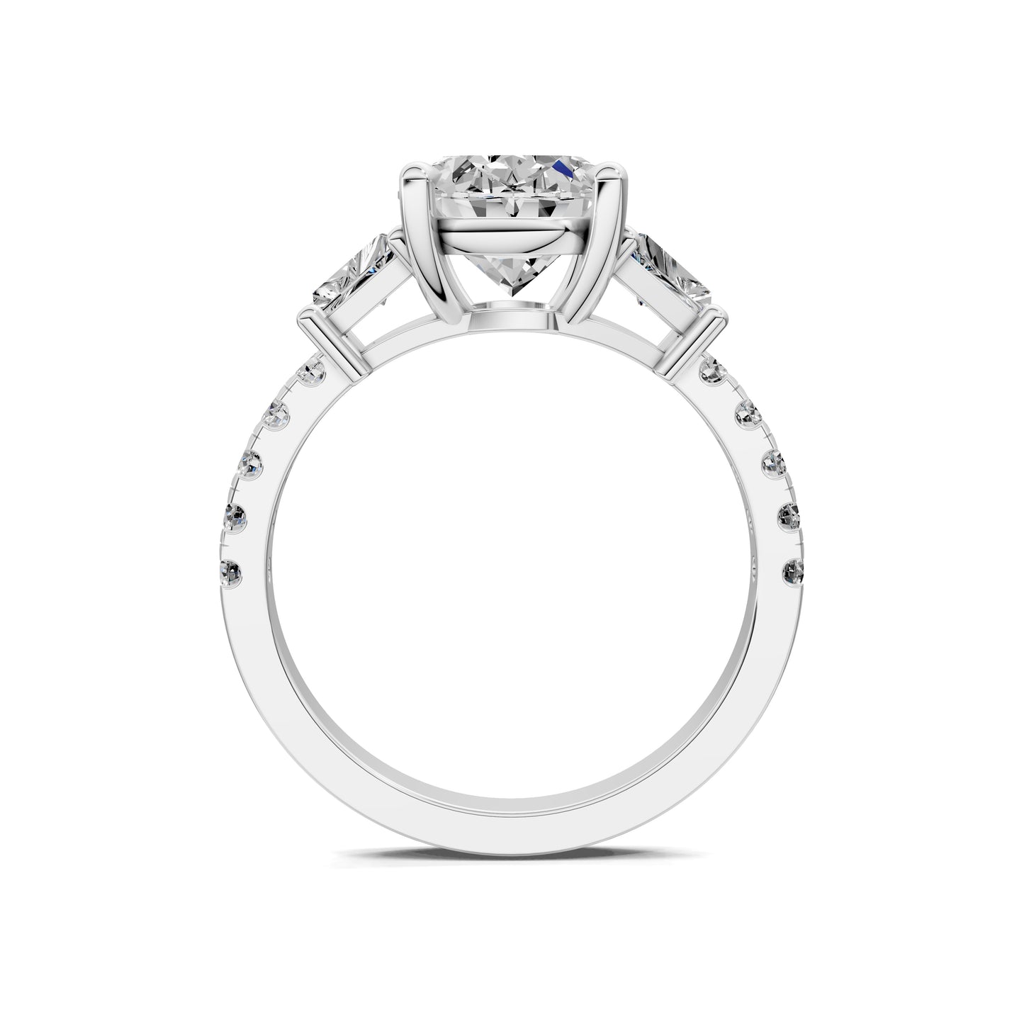 AUREA ROUND TRAPEZOID PAVÉ RING