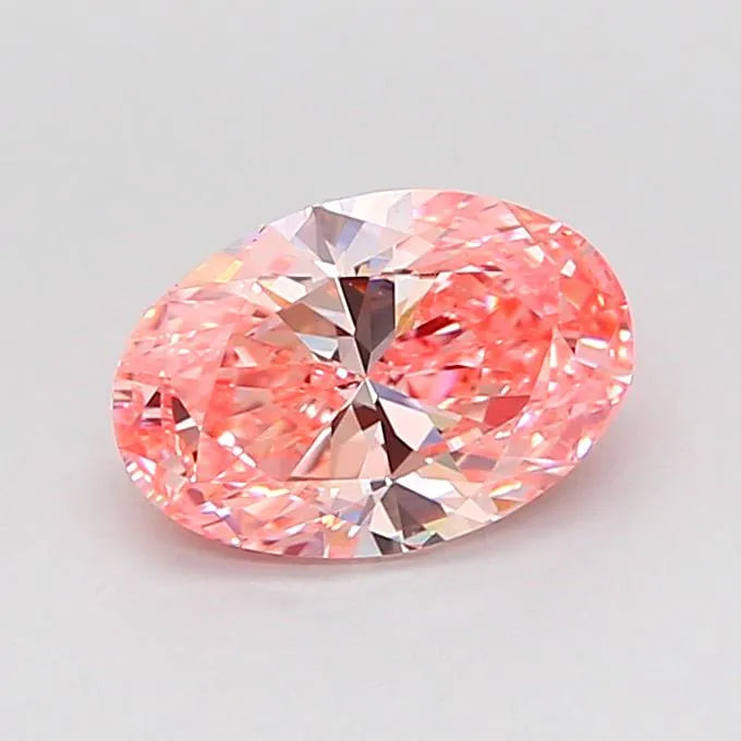 1.00ct Oval Lab Grown Diamond (Colour Fancy Vivid Pink, Clarity VS2, IGI Certified)