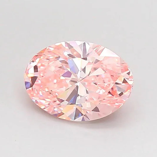 1.00ct Oval Lab Grown Diamond (Colour Fancy Vivid Pink, Clarity VVS2, IGI Certified)