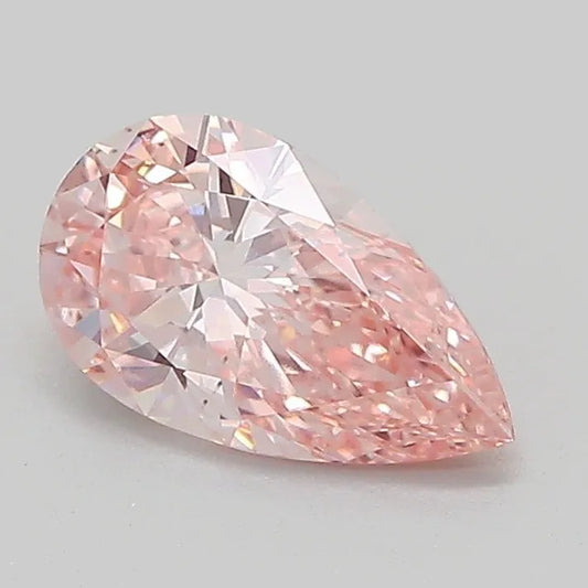 1.00ct Pear Lab Grown Diamond (Colour Fancy Vivid Pink, Clarity VS2, IGI Certified)