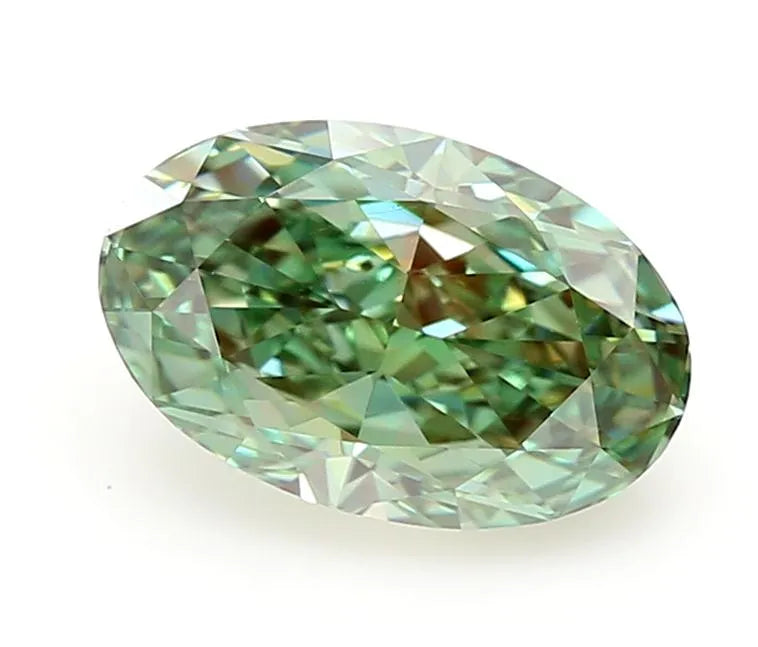 1.03ct Oval Lab Grown Diamond (Colour Fancy Vivid Green, Clarity VVS2, IGI Certified)