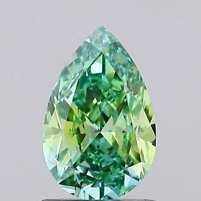 1.03ct Pear Lab Grown Diamond (Colour Fancy Intense Green, Clarity VVS2, IGI Certified)