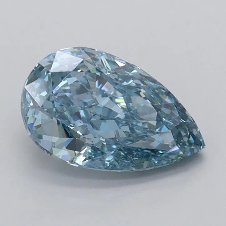 1.04ct Pear Lab Grown Diamond (Colour Fancy Vivid Blue, Clarity VVS1, IGI Certified)