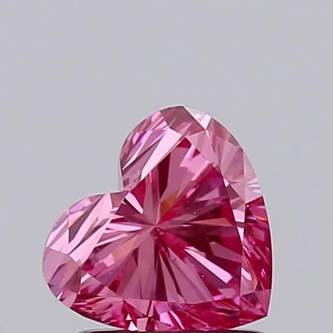 1.08ct Heart Lab Grown Diamond (Colour Fancy Vivid Pink, Clarity VS1, IGI Certified)