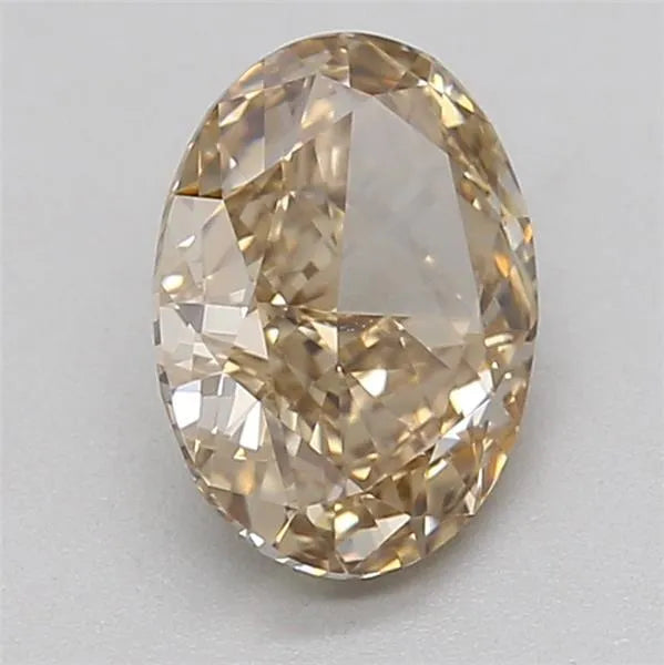 1.08ct Oval Lab Grown Diamond (Colour Fancy Light Yellowish Brown, Clarity VVS2, IGI Certified)