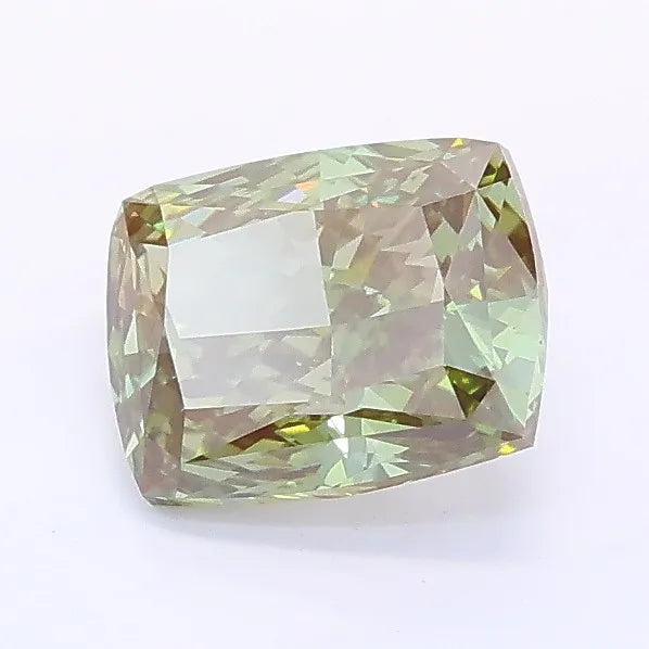 1.09ct Cushion modified Lab Grown Diamond (Colour Fancy Vivid Green, Clarity VVS2, IGI Certified)