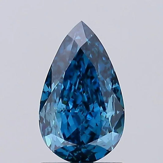 1.19ct Pear Lab Grown Diamond (Colour Fancy Vivid Blue, Clarity VS1, IGI Certified)