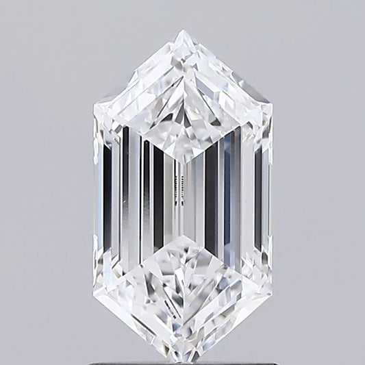 1.28ct Hexagonal Lab Grown Diamond (Colour D, Clarity VVS2, IGI Certified)