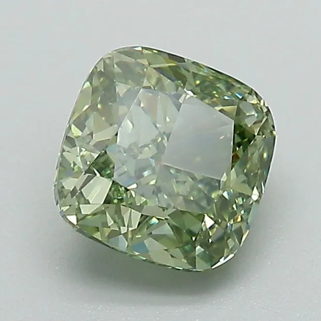 1.32ct Cushion modified Lab Grown Diamond (Colour Fancy Vivid Green, Clarity VVS2, IGI Certified)