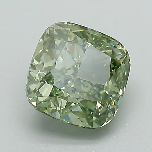 1.32ct Cushion modified Lab Grown Diamond (Colour Fancy Vivid Green, Clarity VVS2, IGI Certified)