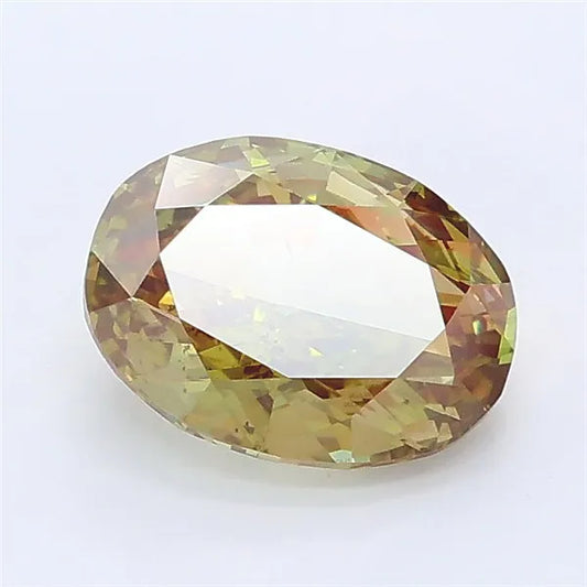 1.46ct Oval Lab Grown Diamond (Colour Fancy Vivid Green, Clarity VS2, IGI Certified)
