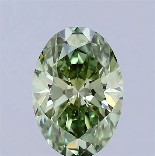 1.50ct Oval Lab Grown Diamond (Colour Fancy Vivid Green, Clarity VVS2, IGI Certified)