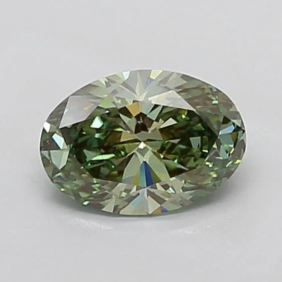 1.53ct Oval Lab Grown Diamond (Colour Fancy Vivid Green, Clarity VS1, IGI Certified)