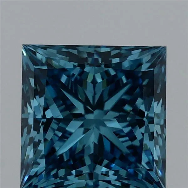 1.57ct Princess Lab Grown Diamond (Colour Fancy Vivid Blue, Clarity VVS1, IGI Certified)