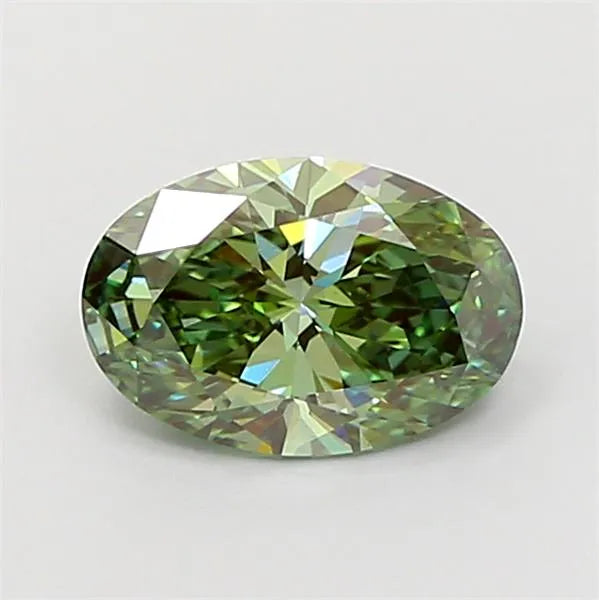 1.59ct Oval Lab Grown Diamond (Colour Fancy Vivid Green, Clarity VVS2, IGI Certified)