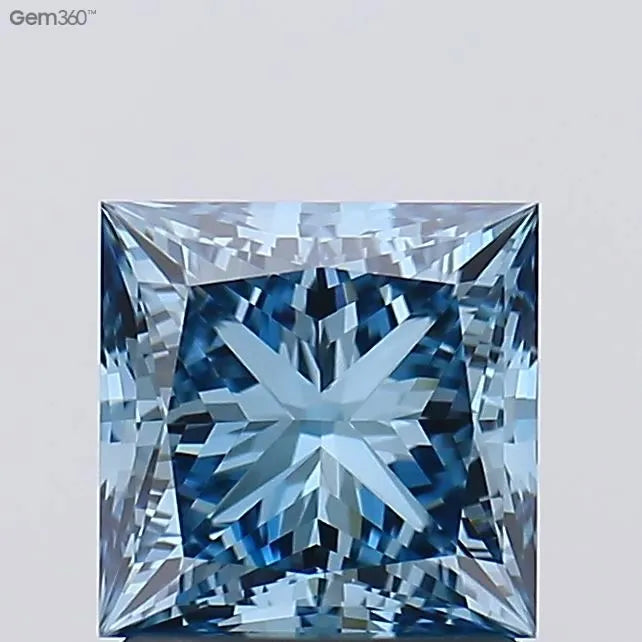 1.71ct Princess Lab Grown Diamond (Colour Fancy Vivid Blue, Clarity VVS2, IGI Certified)
