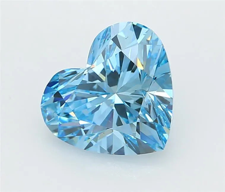 2.02ct Heart Lab Grown Diamond (Colour Fancy Vivid Blue, Clarity VVS1, IGI Certified)