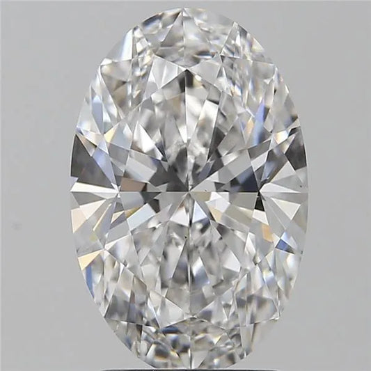 2.10ct Oval Lab Grown Diamond (Colour E, Clarity VS2, IGI Certified)