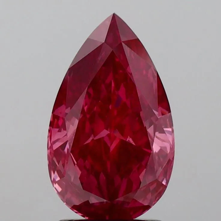 2.18ct Pear Lab Grown Diamond (Colour Fancy Vivid Pink, Clarity VS2, IGI Certified)