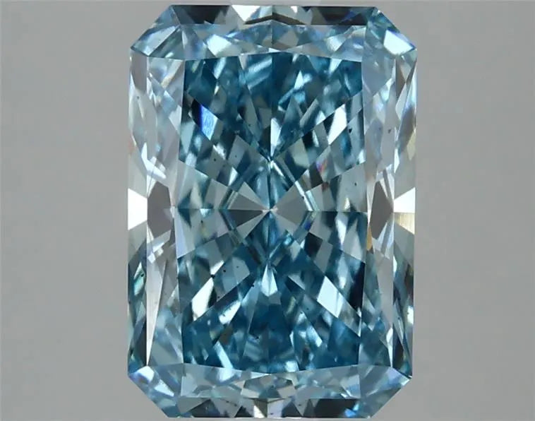 2.61ct Radiant Lab Grown Diamond (Colour Fancy Vivid Blue, Clarity VS2, IGI Certified)