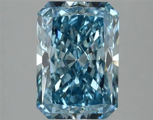 2.61ct Radiant Lab Grown Diamond (Colour Fancy Vivid Blue, Clarity VS2, IGI Certified)