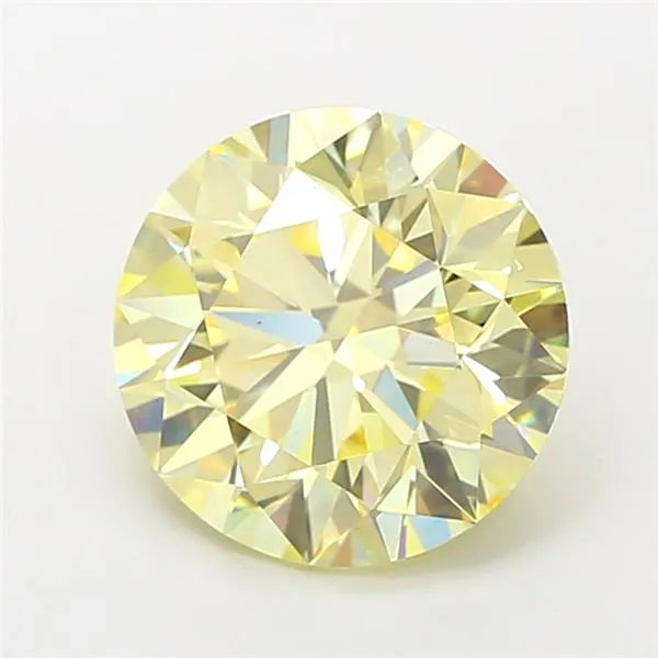 2.70ct Round Lab Grown Diamond (Colour Fancy Yellow, Clarity VS1, Cut EX, IGI Certified)
